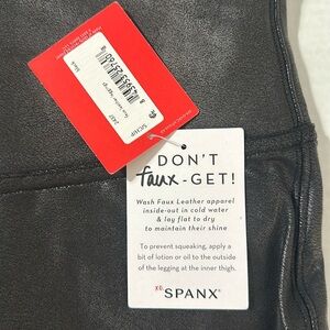 SPANX - Black faux Leather leggings